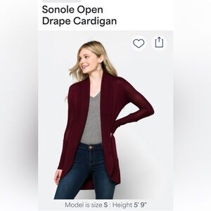 RD something.. lol Burgundy Cardigan XXL